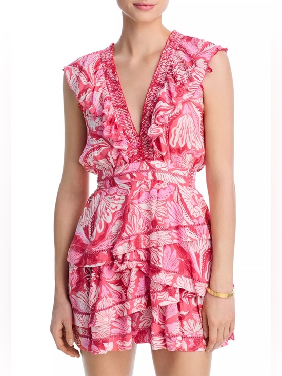 Poupette St. Barth Dresses & Skirts - Poupette St. Barth Carol Mini Dress, NWT, SZ XL, in Pink Tiger Lilly